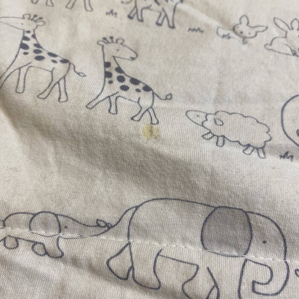 Target Cloud Island Safari Animals Zoo Baby Blanket Grey White Soft Quilted - Picture 5 of 8
